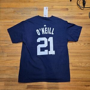 Men's New York Yankees Baseball MLB Cooperstown Navy ONEILL #21 T-Shirt